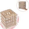 81VVyb_XNtL._AC_SL1500 Decor Crystal Square Tissue Box Cover - Sparkling Cube Glass Tissue Box Holder, Decorative Facial Tissue Holder for Bedroom Bathroom Dresser Night Stand Table Office Home Decor, Gold