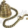 Decor Ethnic Indian Handcrafted Brass Temple Bell with Chain | Brass Hanging Bell | Home Decor | Door Decor | Pooja Accessories