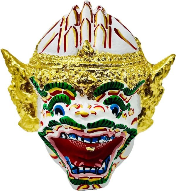 Decor Thai Khon Mask Thai Sculptures Ramayana Resin Drama Collectible Thai D??cor Crafts Decoration Art Figur (Ganesha)