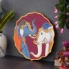 81aQ1Jp7QyL._AC_SL1500 Decor Craft Handpainted Pichwai Cow Painting On Wooden Plate For Home Decor, Handmade Gifts, Indian Art, Ethnic Wall Decor (12 X 12 INCH) BY Crafted Creations.