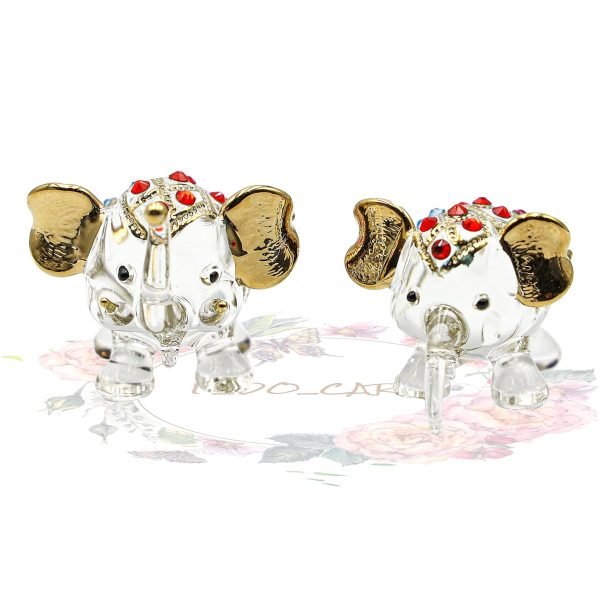 81cGTzunVSL._SL1500 Decor Mini Elephant Set 2 Elephant Animal Miniatures Statue Figurines 2pcs/Set Lucky Elephants for Home, Office, Kitchen, Bathroom D??cor, Shelf Ornaments