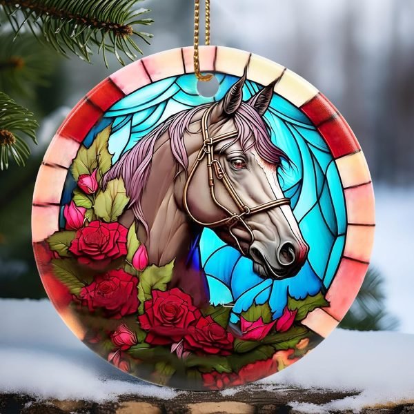 Decor Christmas Ornament, Christmas Decoration, Holiday Present Idea, Heirloom Keepsake, Round Ceramic, Gift Exchange, Gift Idea, Hummingbird