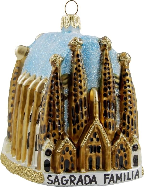 Decor Sagrada Familia Cathedral Barcelona Spain Basilica is a UNESCO World Herritage Site Designed Glass Chritmas Tree Ornament Travel Souvenir Landmark