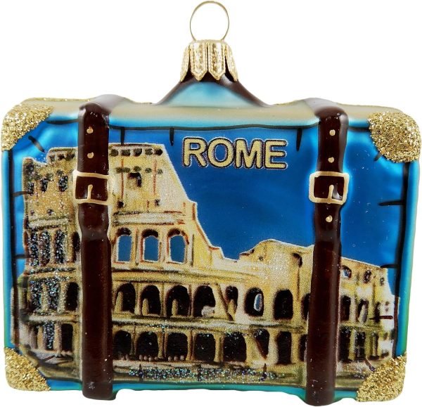 81kX-6TqU9L._AC_SL1500 Decor Rome Italy Suitcase Pisa Colosseum Travel Glass Christmas Ornament Souvenir Decoration
