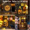 Decor DIY Miniature Dollhouse Kit, Tiny House Kit with Dust Proof Cover and Music Box, DIY Wooden Dollhouse Kit Miniature House Kit, Creative Room Idea for Adult Magic House DIY Kits