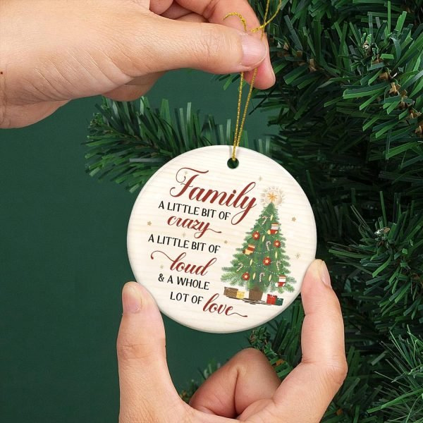 Decor Christmas Ornaments Gifts for Family - Christmas Family Decor Gifts for Mom, Dad, Daughter, Son, Husband and Wife, Grandma, Grandpa Gift Ideas - Christmas Tree Decoration Ceramic Ornament