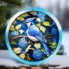 Decor Christmas Ornament, Christmas Decoration, Holiday Present Idea, Heirloom Keepsake, Round Ceramic, Gift Exchange, Gift Idea, Hummingbird