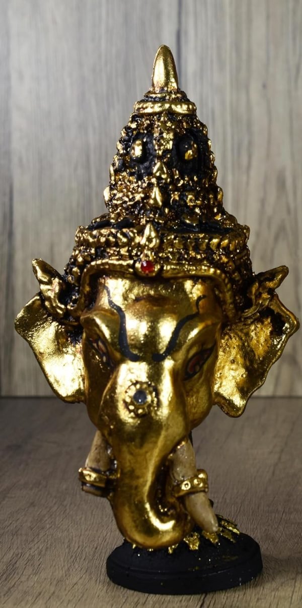 Decor Thai Khon Mask Thai Sculptures Ramayana Resin Drama Collectible Thai D??cor Crafts Decoration Art Figur (Ganesha)