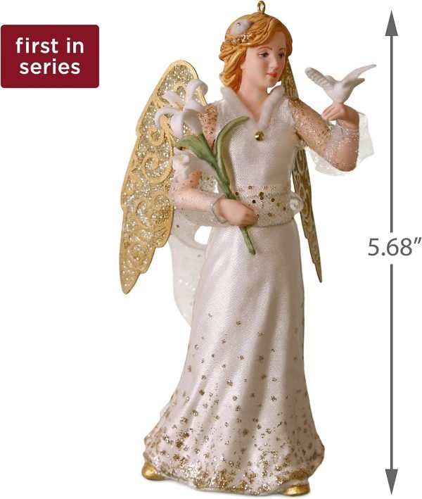 Decor Keepsake Christmas Ornament 2018 Year Dated, Christmas Angels Peace