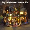 Decor DIY Miniature Dollhouse Kit, Tiny House Kit with Dust Proof Cover and Music Box, DIY Wooden Dollhouse Kit Miniature House Kit, Creative Room Idea for Adult Magic House DIY Kits