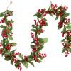 81xCnaaO3SL._AC_SL1500 Decor 6FT Red Berry Christmas Garland, Flexible Artificial Berry Garland for Indoor Outdoor Home Fireplace Decoration for Winter Christmas Holiday New Year Decor