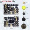 Decor 110 Pcs Black and Gold Christmas Ball Ornaments Set, Ornaments for Xmas Tree Decoration Bulk, Shatterproof Decorative Hanging Baubles for Party Holiday Wreath Garland Home D??cor