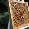 Decor Mandala Wood carved Oriental Home decor Wall Hanging Art Work Oriental ornament Bed Panel Wood gift