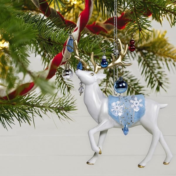 Decor Keepsake Christmas Ornament Year Dated, Regal Reindeer, Porcelain