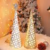 91IIZ0hD6SL._AC_SL1500 Decor Lighted Christmas Table Decorations with Star and 10 LED Lights Battery Operated, Indoor Xmas Thanksgiving Holiday Wedding Party Tabletop Desk Ornament, Set of 2 (Gold, Silver)
