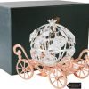 91T7Vx7FlZL._AC_SL1500 Decor Rose Gold & Silver Plated Cinderella Pumpkin Coach Ornament with Crystals Home Halloween Decor Holiday Tabletop Decoration Showpiece Gift for Christmas Thanksgiving Birthday for Mom