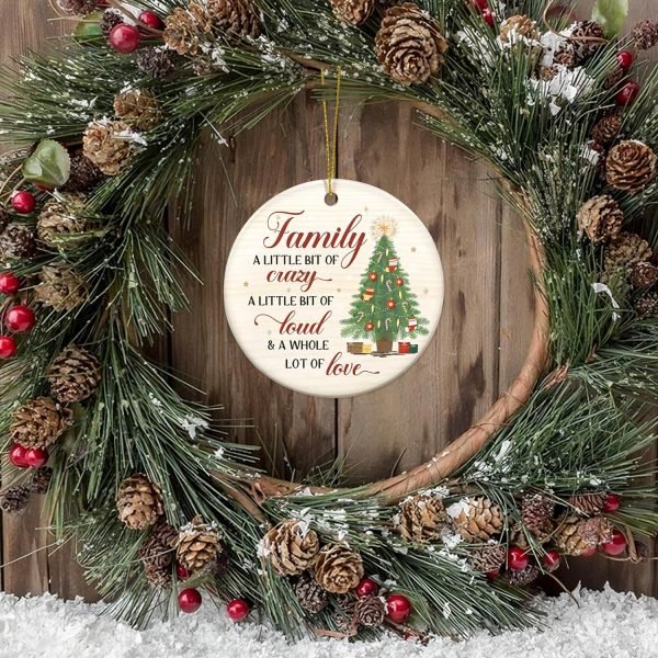 Decor Christmas Ornaments Gifts for Family - Christmas Family Decor Gifts for Mom, Dad, Daughter, Son, Husband and Wife, Grandma, Grandpa Gift Ideas - Christmas Tree Decoration Ceramic Ornament