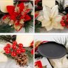 91kapBJCi5L._AC_SL1500 Decor Christmas Centerpiece, Christmas Candle Holders, Christmas Tabletop Poinsettia Centerpiece with 3 Flameless Candle, Romantic Holiday Candelabrum for Home Party Christmas Table Mantel Decorations