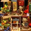 Decor DIY Miniature Dollhouse Wooden Furniture Kit,Handmade Mini Modern Villa Model,1:24 Scale Creative Doll House Toys ES009