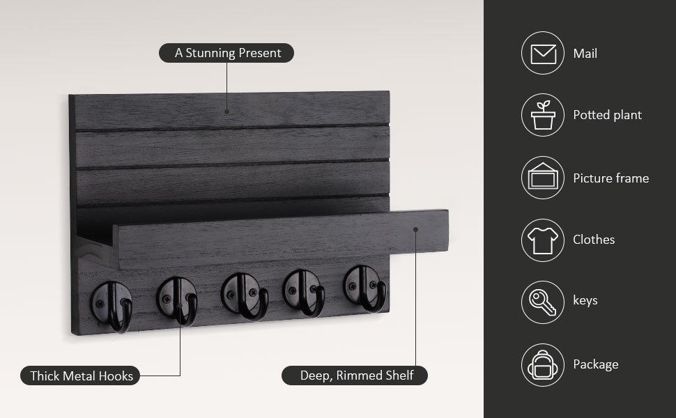Key Hooks with Shelf